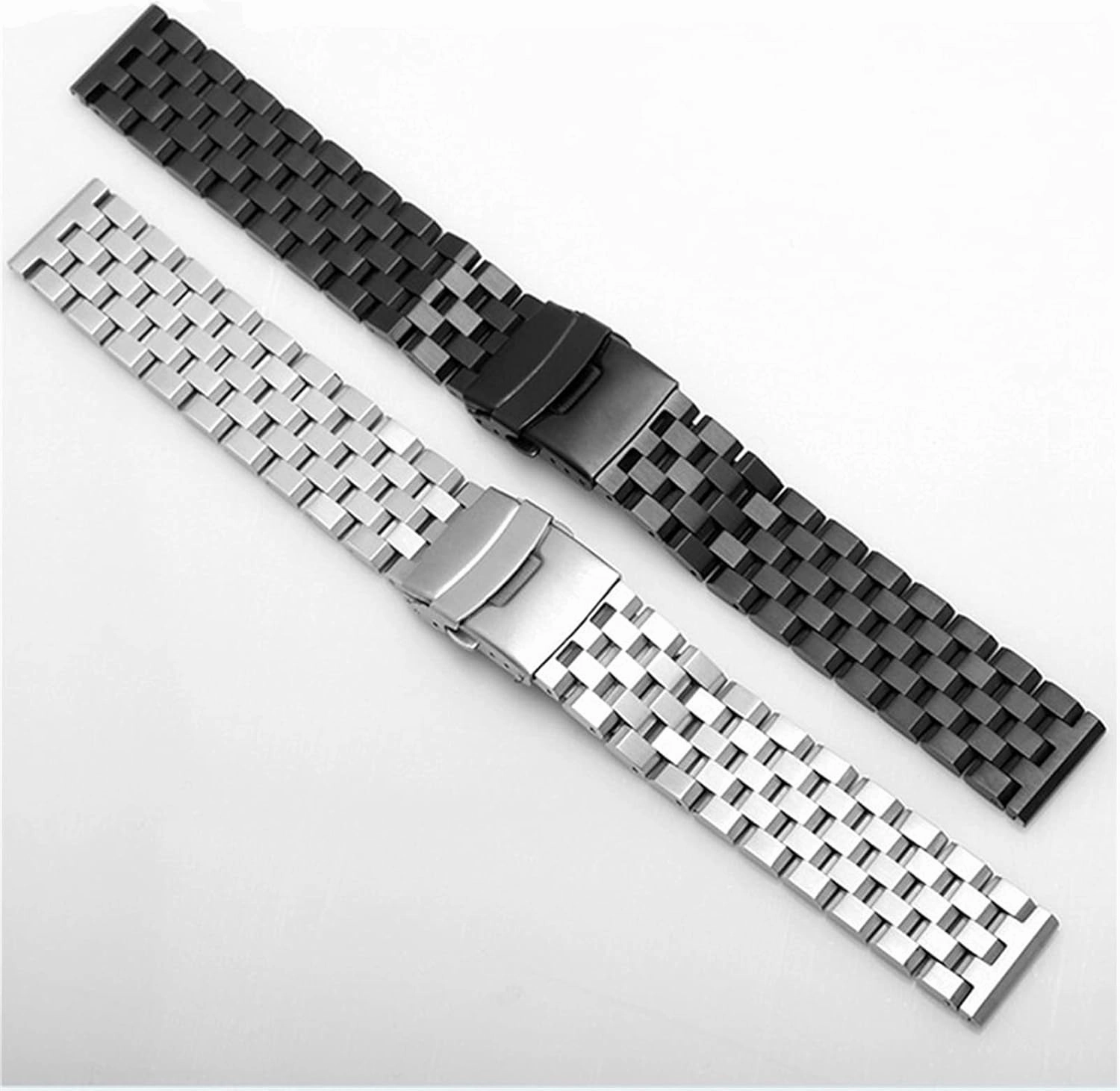Watch Strap 18mm 20mm 22mm 24mm 26mm Quick Release Stainless Steel Men's Women's Solid Metal Wrist Band Accessories Black Silver