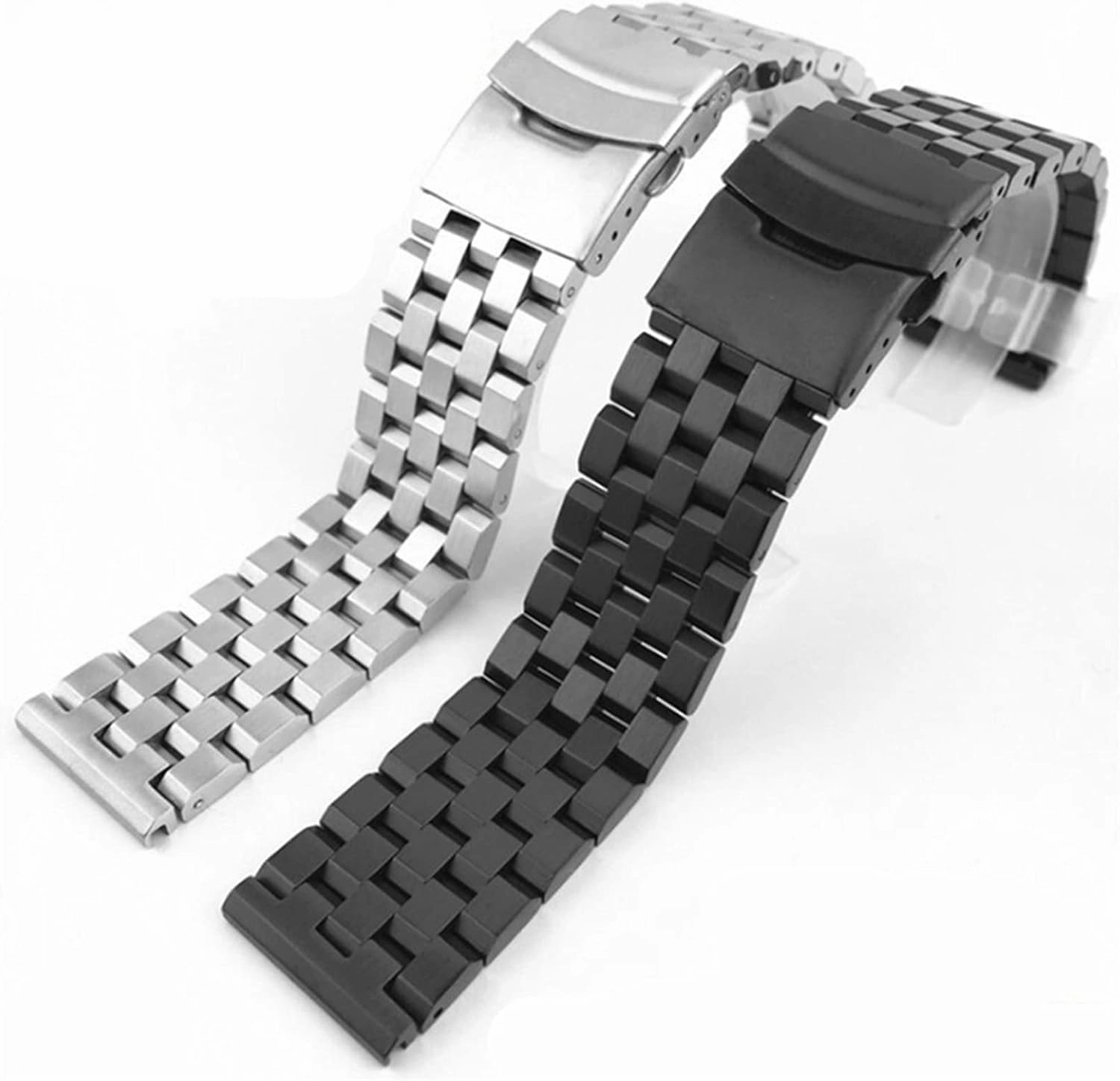 Watch Strap 18mm 20mm 22mm 24mm 26mm Quick Release Stainless Steel Men's Women's Solid Metal Wrist Band Accessories Black Silver