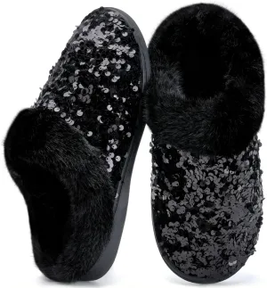 WateLves Women's Memory Foam Slippers Comfort Wool-Like Plush Fleece Lined House Shoes for Indoor & Outdoor