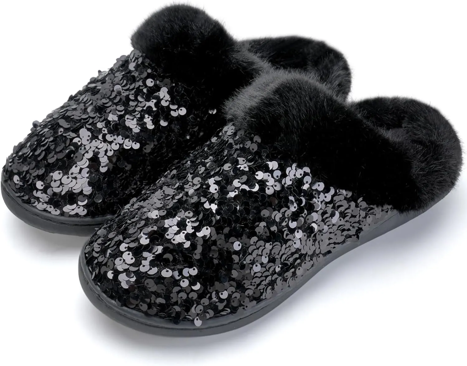 WateLves Women's Memory Foam Slippers Comfort Wool-Like Plush Fleece Lined House Shoes for Indoor & Outdoor