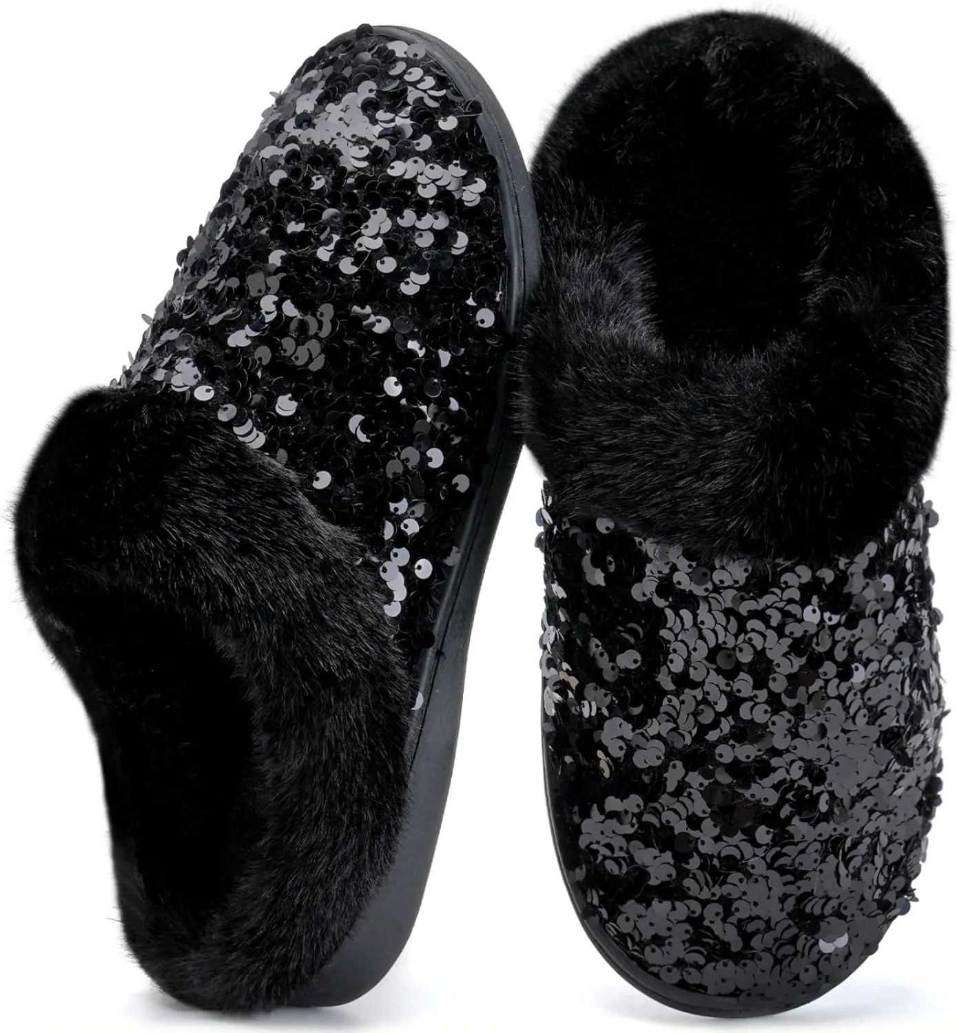 WateLves Women's Memory Foam Slippers Comfort Wool-Like Plush Fleece Lined House Shoes for Indoor & Outdoor