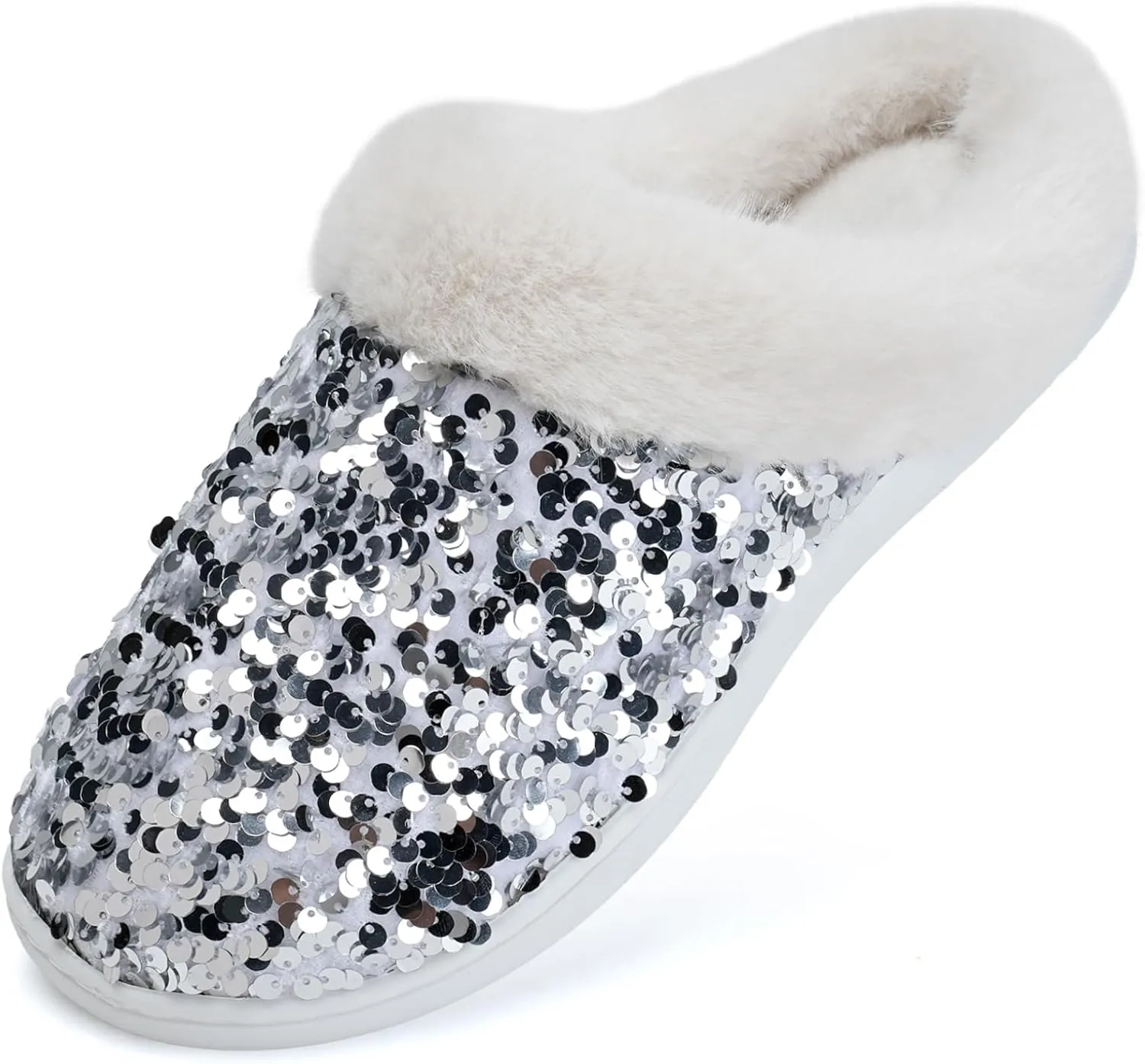 WateLves Women's Memory Foam Slippers Comfort Wool-Like Plush Fleece Lined House Shoes for Indoor & Outdoor