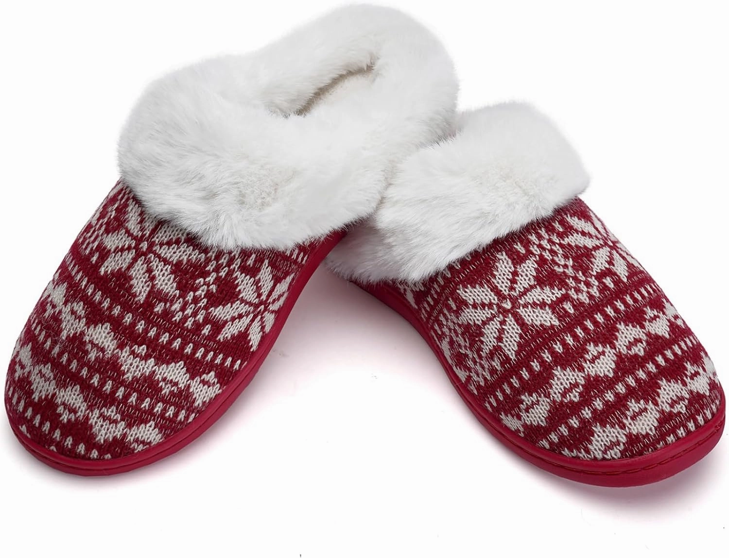 WateLves Women's Memory Foam Slippers Comfort Wool-Like Plush Fleece Lined House Shoes for Indoor & Outdoor