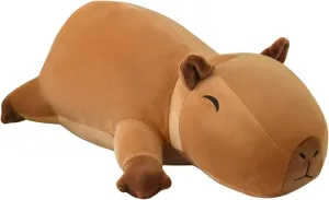 Weighted Capybara Plush, Weighted Capybara Stuffed Animal for Anxiety, Cute Plushies Soft Pillow Toy Gift for Kids Adults (Large (23.6Inch))