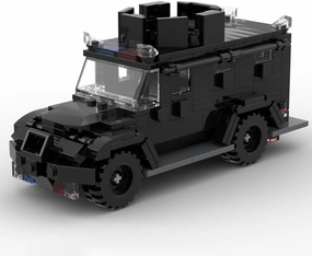 Wheeled SWAT Vehicle for Military and Law Enforcement Use 300 Pieces MOC Build for Age 18 