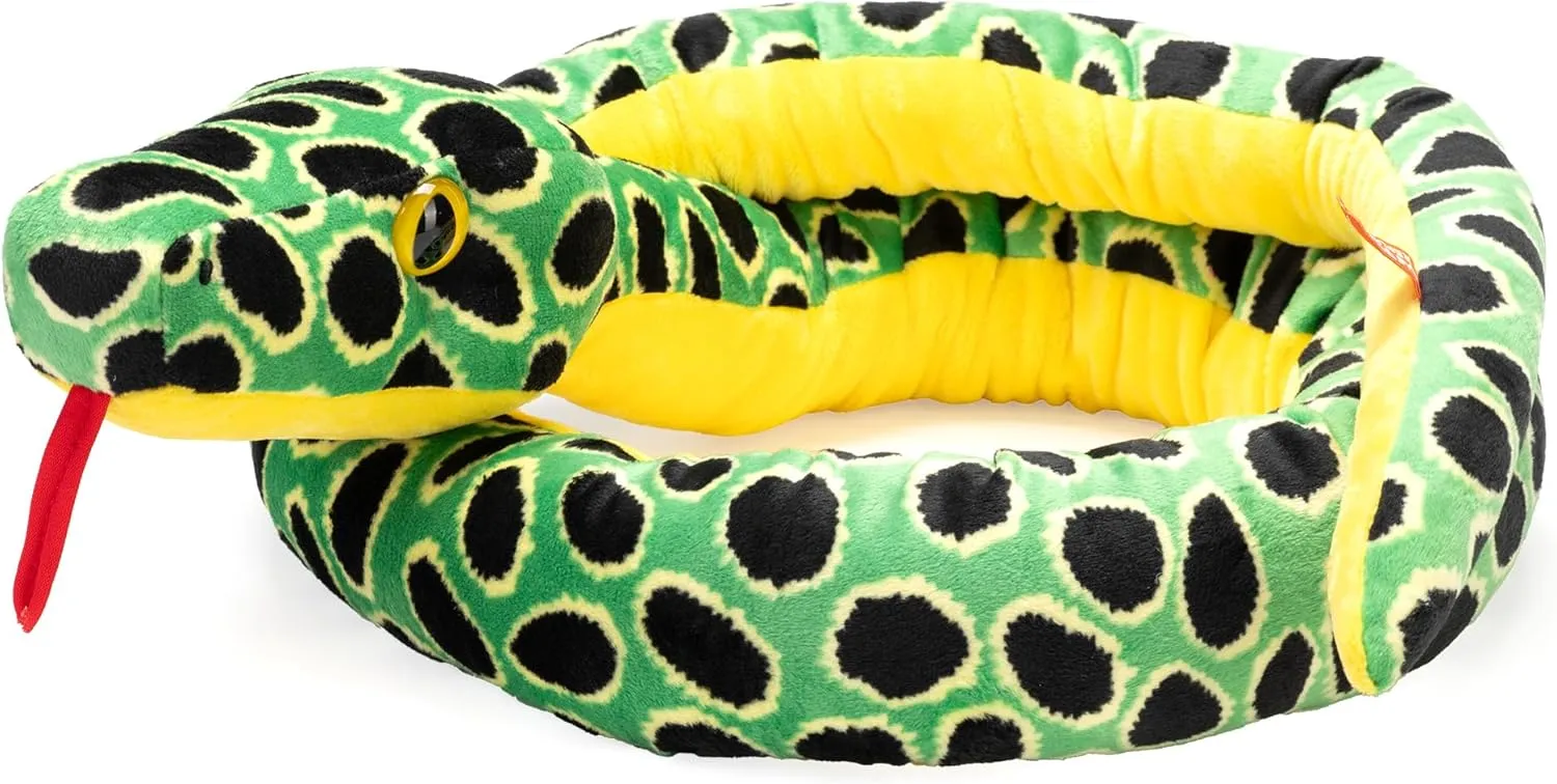 Wild Republic Big Head Anaconda 70" Snake Childrens Plush Cuddly Soft Toy Animal, Multi (13052)