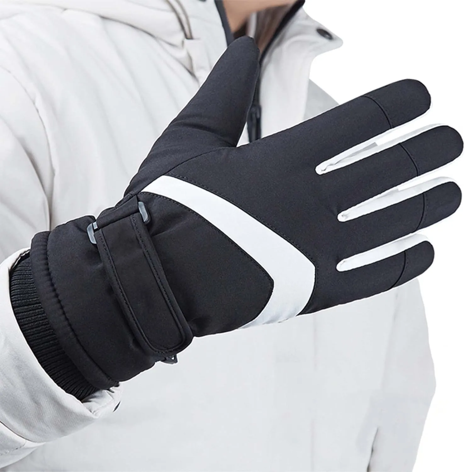 Winter Snow Ski Gloves,Waterproof Windproof Snowboard Gloves,Insulated Warm Snow Gloves for Women Men Kids,Touchscreen Gloves for Cold Weather Cycling Snowboarding Driving