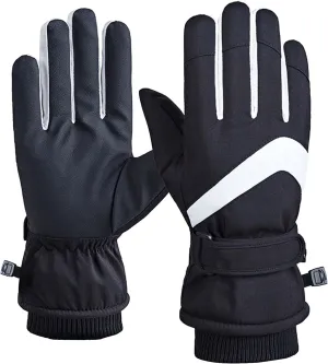 Winter Snow Ski Gloves,Waterproof Windproof Snowboard Gloves,Insulated Warm Snow Gloves for Women Men Kids,Touchscreen Gloves for Cold Weather Cycling Snowboarding Driving