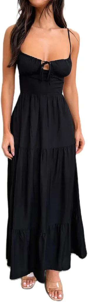 Women Corset Dress Sleeveless Milkmaid Dress Summer Bustier Dress Sexy Cottagecore Dress Midi Dresses With Pockets