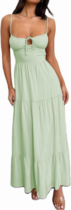 Women Corset Dress Sleeveless Milkmaid Dress Summer Bustier Dress Sexy Cottagecore Dress Midi Dresses With Pockets