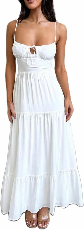 Women Corset Dress Sleeveless Milkmaid Dress Summer Bustier Dress Sexy Cottagecore Dress Midi Dresses With Pockets