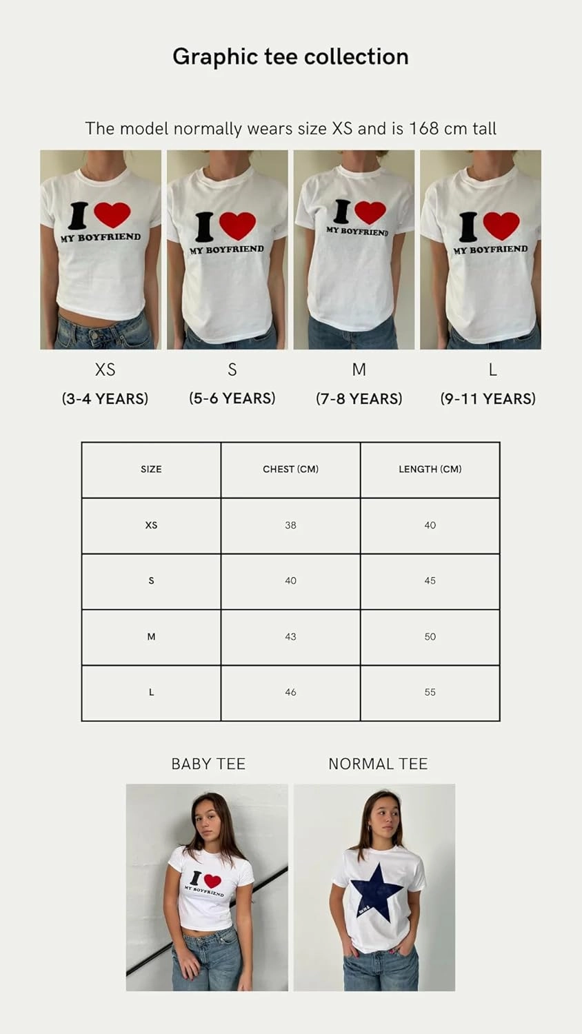 Women Y2k Short Sleeve Baby Tees Cute Graphic Print Crew Neck Crop Top Vintage Aesthetic Teen Girl Tee 90s Streetwear