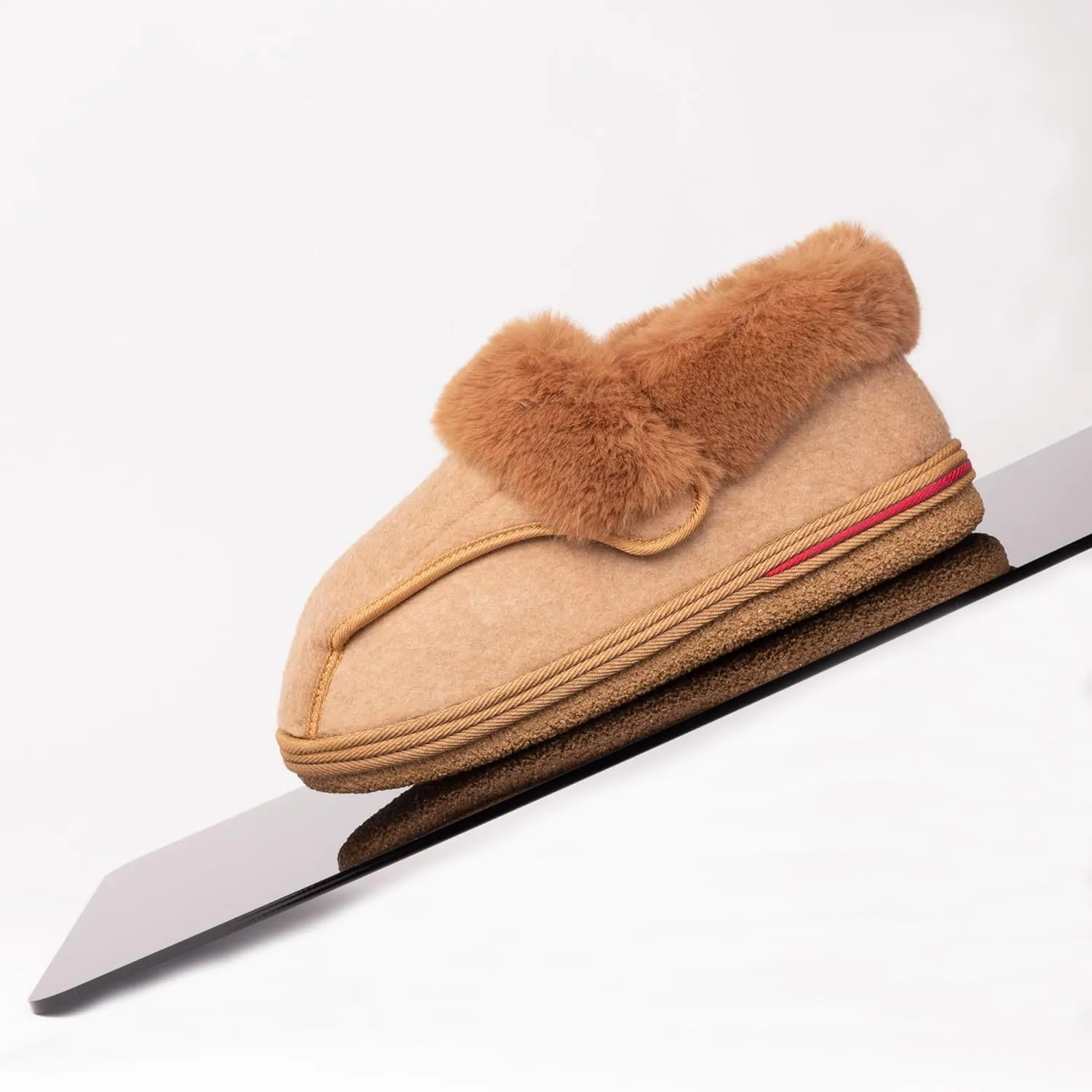 Women's Cozy Adjustable Slippers Wide Fit, Plush Faux Fur Lining, Non-Slip Sole, Comfortable House Shoes for Arthritis, Swollen Feet & Diabetes Relief