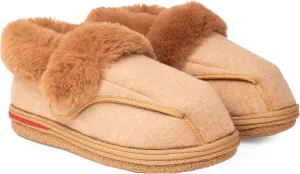 Women's Cozy Adjustable Slippers Wide Fit, Plush Faux Fur Lining, Non-Slip Sole, Comfortable House Shoes for Arthritis, Swollen Feet & Diabetes Relief