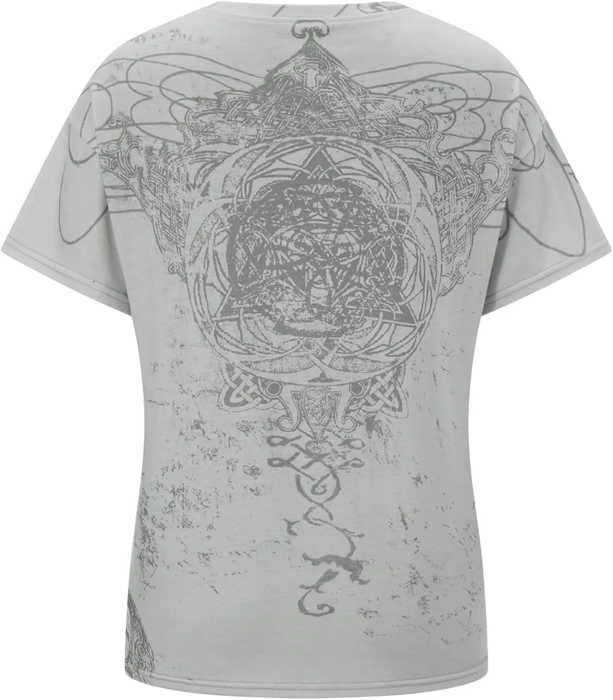 Womens E-Girls Short Sleeve T-Shirt Y2k Graphic Print Emo Tops Crewneck Fairy Grunge Tee Tops Aesthetic Summer Clothes