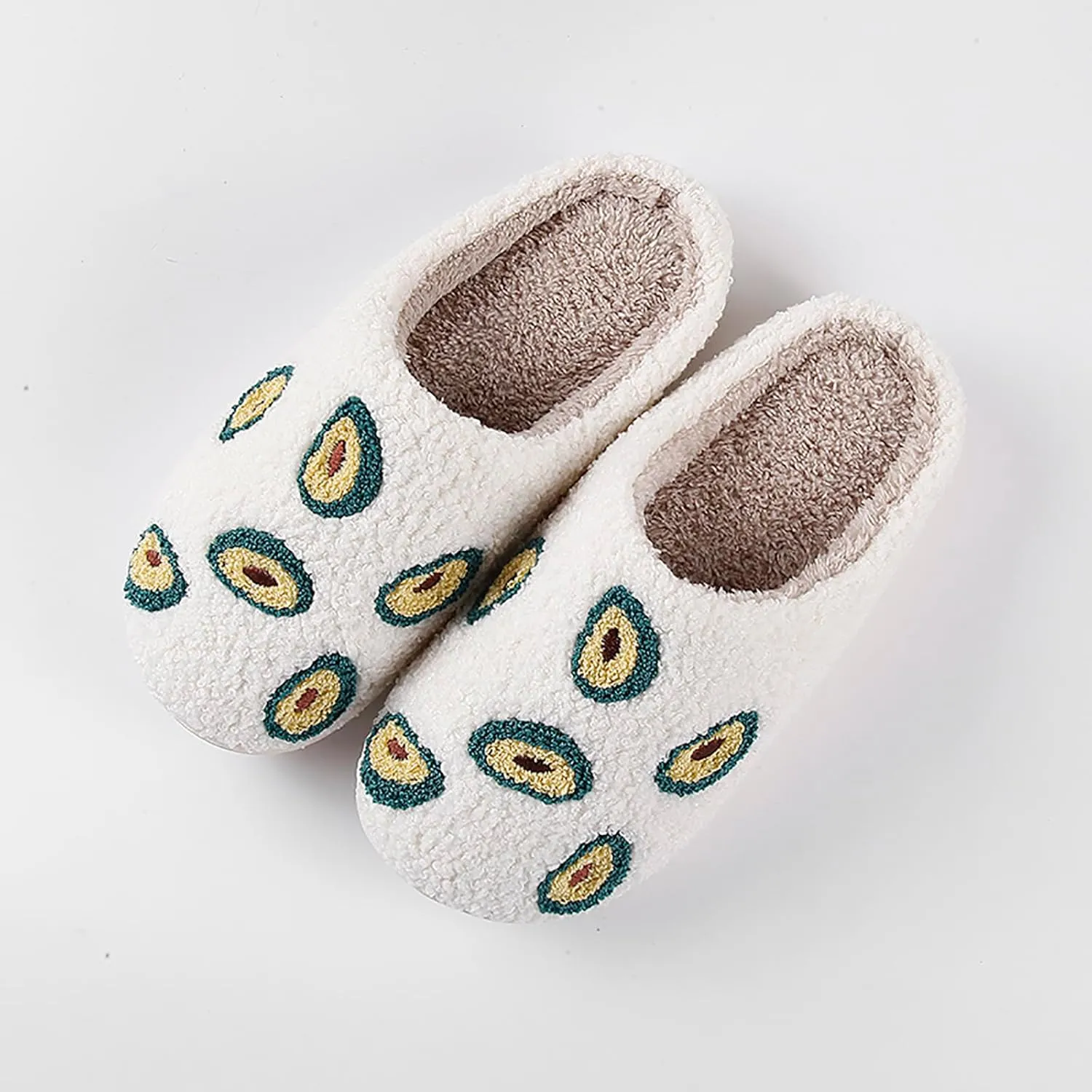 Women's Men's Cute Fuzzy Heart Slippers Memory Foam Fluffy Couple Slippers Cozy House Indoor Outdoor Shoes