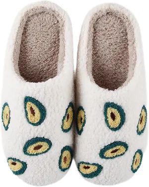 Women's Men's Cute Fuzzy Heart Slippers Memory Foam Fluffy Couple Slippers Cozy House Indoor Outdoor Shoes