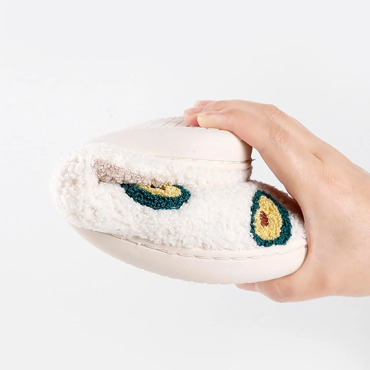 Women's Men's Cute Fuzzy Heart Slippers Memory Foam Fluffy Couple Slippers Cozy House Indoor Outdoor Shoes