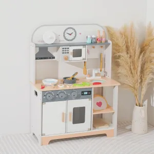 Wooden Mini Kitchen Set for Toddlers - 31.5in-High Pretend Play Kitchen - All-in-One Toy Kitchen Baby Wooden Kitchen Set - Easy Assembly & Safe Design - Best Gift for Boys & Girls