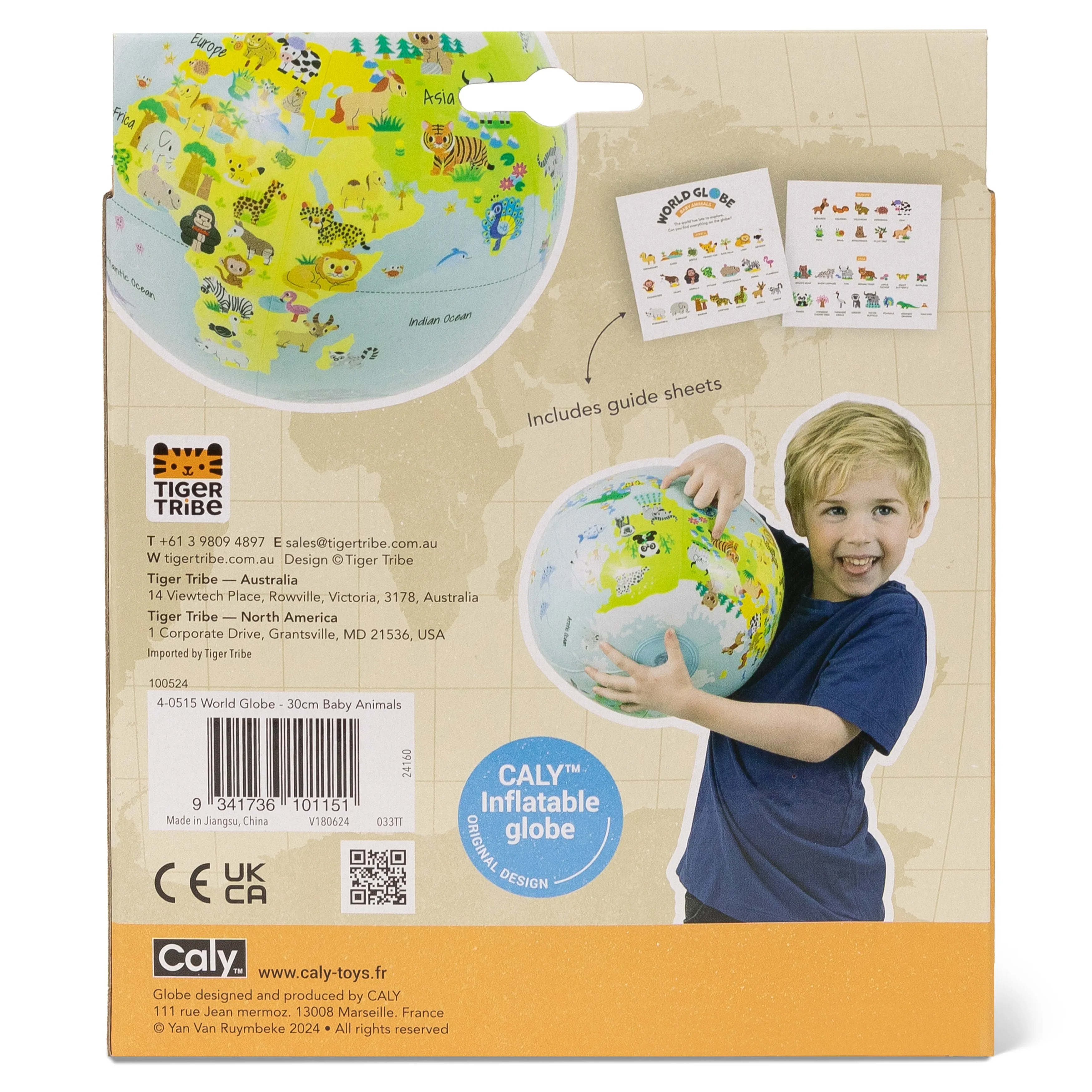 World Globe - Baby Animals - 30cm