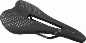 WTB Gravelier Bike Saddle, Flexible Base with Fusion Form Technology, Perineal Relief Cutout for Gravel and Endurance Rides, Available with Stainless Steel, Chromoly, Carbon, or Titanium Rails