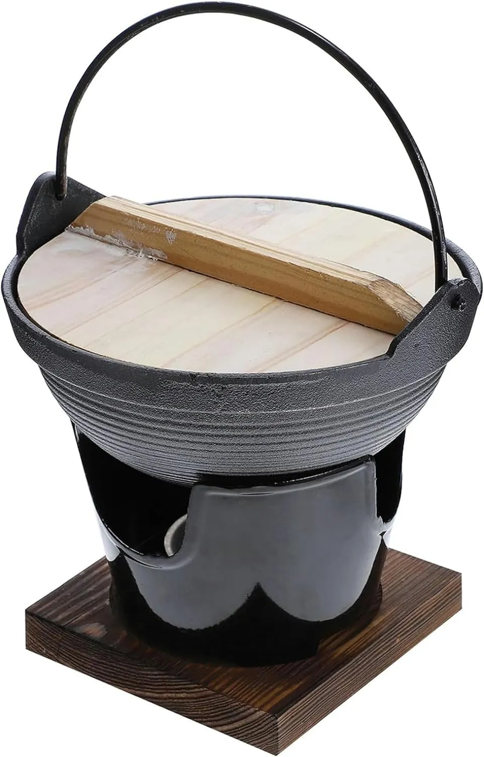 Wzglod Cast Iron Japanese Sukiyaki Pot Camping Cooking Set Multi-Purpose Cast Iron Stockpot Stove Uncoated for Home Travel Outdoor - Ideal for High-End RestaurantsSauce Pot