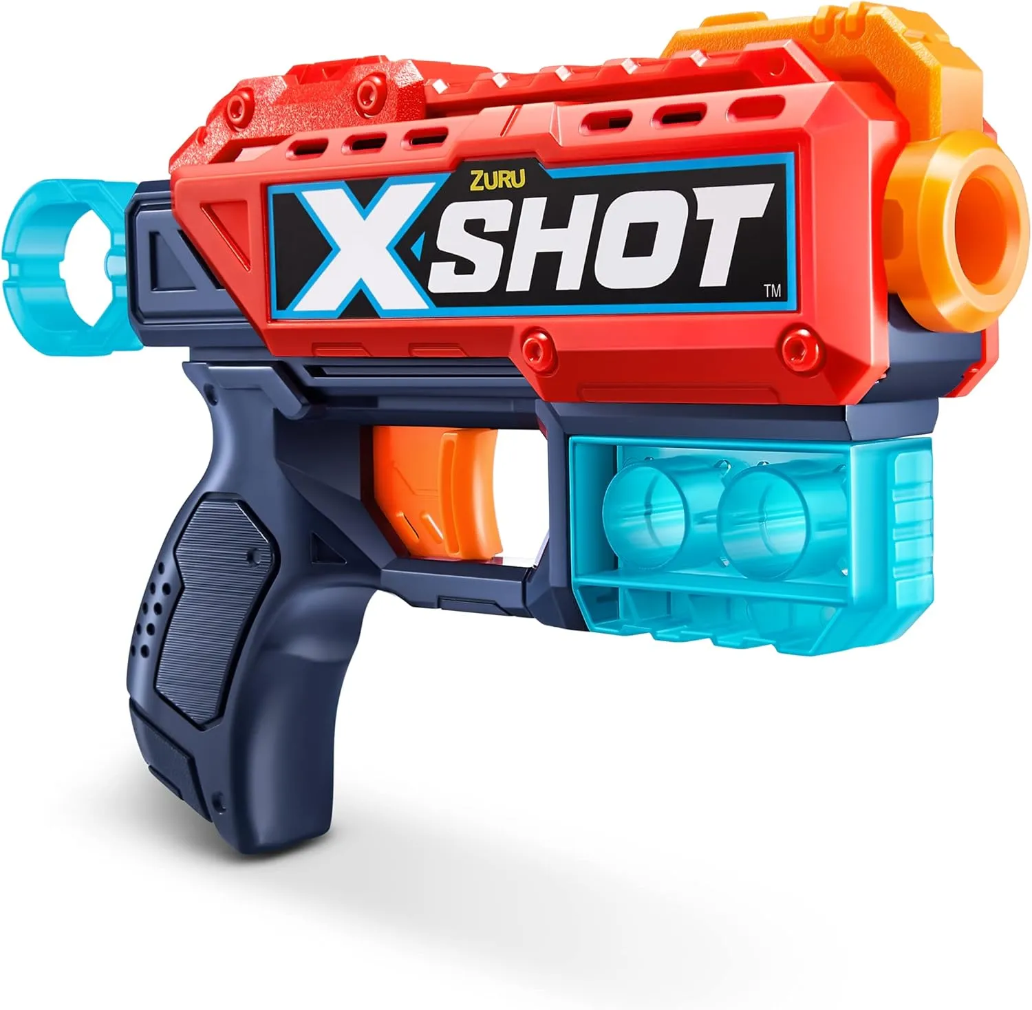 XSHOT Excel Double Kickback (6 Shooting Targets   8 Darts) Blaster Combo Pack by ZURU, XSHOT Red Foam Dart Blaster, Toy Blaster, Compact, Toys for Kids, Teens, Adults (Red)