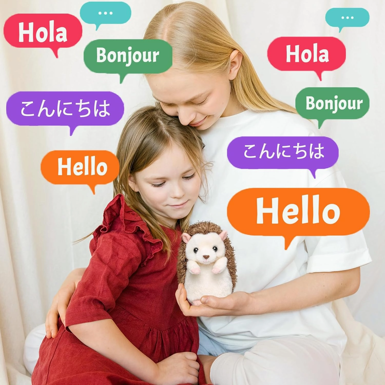 YH YUHUNG Talking Hedgehog Repeats What You Say with Clear Voice Talking Toy Animated Repeating Toddler Toys for Ages 3 4 5 6 Kids and Boys