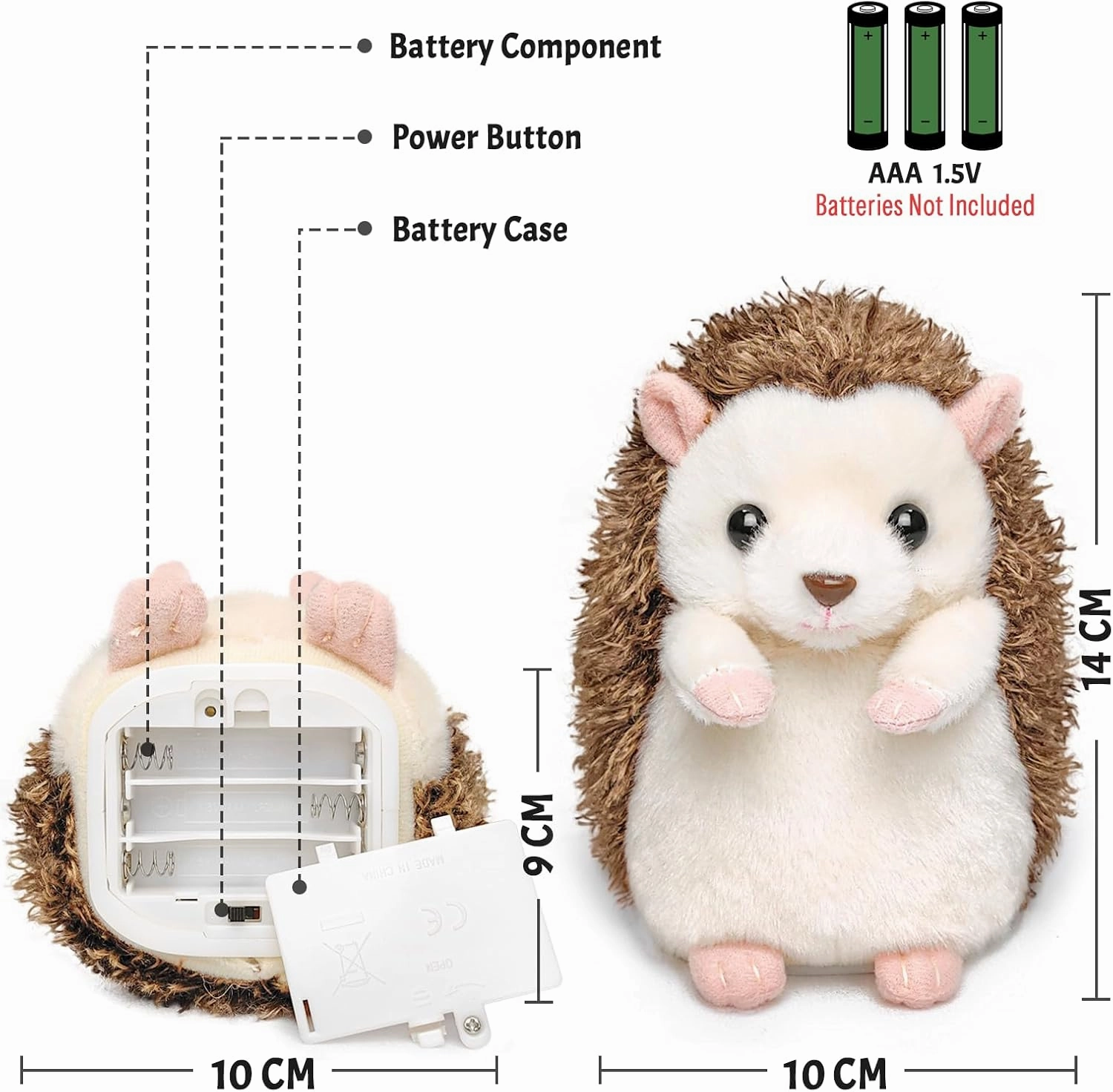 YH YUHUNG Talking Hedgehog Repeats What You Say with Clear Voice Talking Toy Animated Repeating Toddler Toys for Ages 3 4 5 6 Kids and Boys