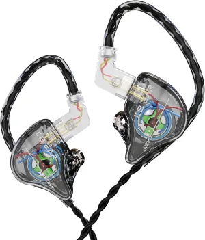 YINYOO KBEAR Storm Professional in Ear Headphones Monitor Earphones for Singers Drummers Musicians Bassists, Custom Wired Earbuds IEM, Hi Res Detachable OFC Silver-Plated Cable Auriculares