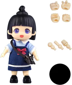 YMY Cute Mini BJD Doll Movable Joint Action Figure Doll （Black-Hair）