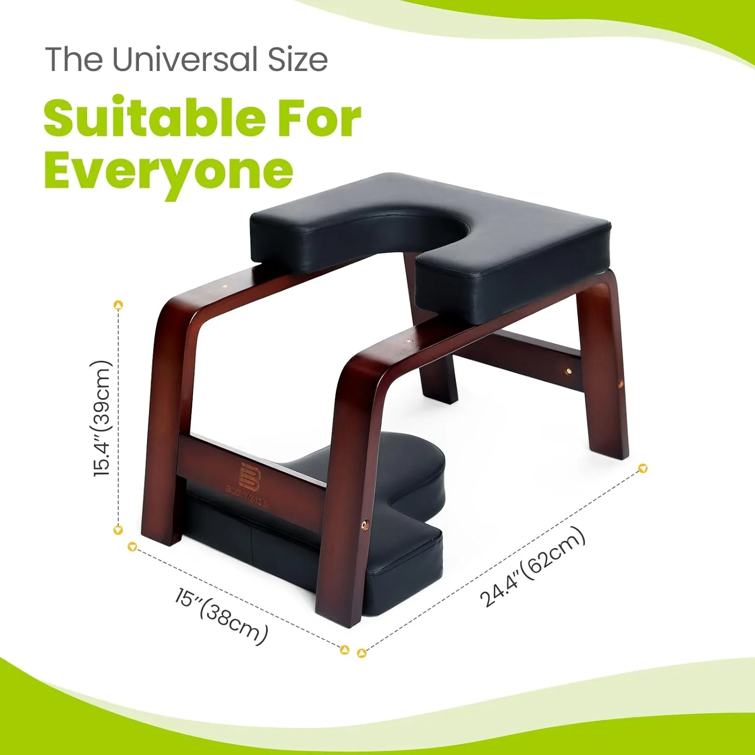 Yoga Headstand Bench, Stand Yoga Chair for Balance Training, Core Strength Building, Upside Down Chair for Relaxation, Handstand Trainer Inversion Chair for Home Gym (Chocolate Black)