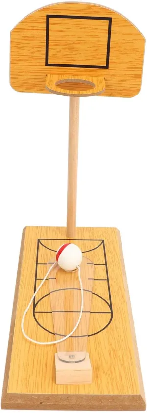 Yosoo Wooden Desktop Basketball Game Finger Basketball Hoop Toy Parent Child Interaction
