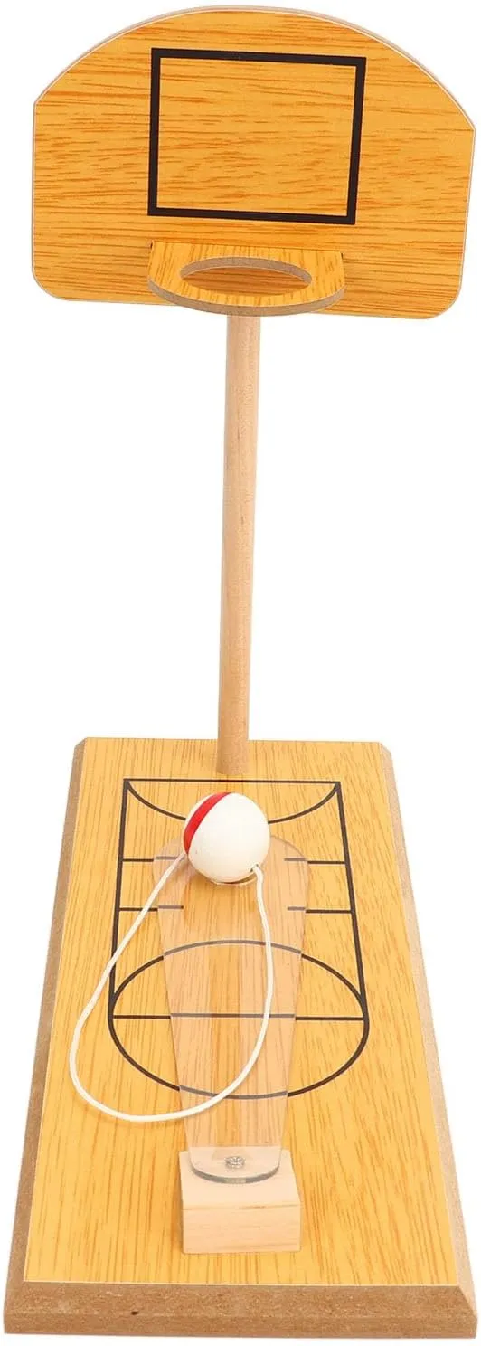 Yosoo Wooden Desktop Basketball Game Finger Basketball Hoop Toy Parent Child Interaction
