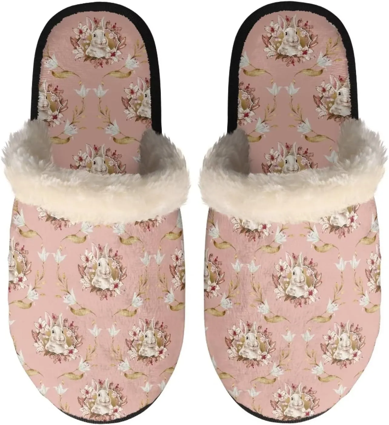 Yzaoxia House Slippers for Women Soft Cozy Winter Slippers Indoor Lightweight Plush Bedroom Slippers