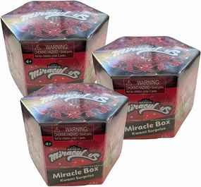 Zag Heroez Miraculous Miraculous 50500 Kwami Surprise Miracle Box Zag Heroez Blind Box - One of 6 - Wayzz, Tikki, Trixx, Plagg, Pollen, or Nooroo (3 Pack)
