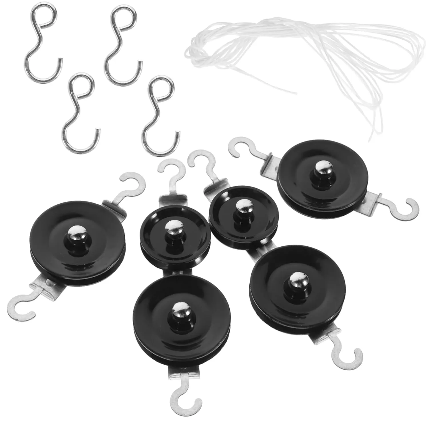 Zerodeko 3 Sets Educational Physics Tool Pulley Wheel Kit for Science Project Mechanics Teaching for Boys and Girls
