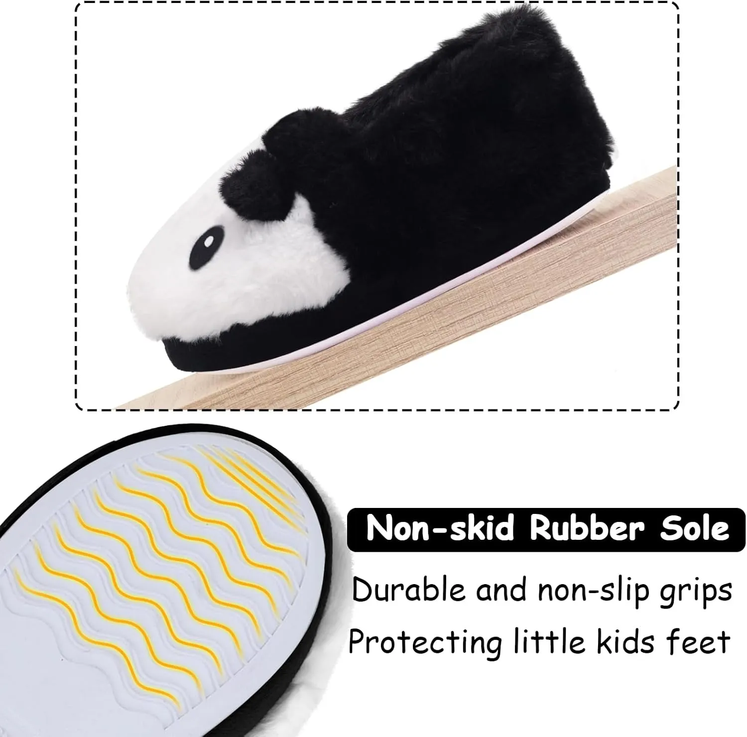 ZGDG Girls Slippers Plush House Slippers Faux Fur No-Slip Shoes Memory Foam Princess House Shoes for Bedroom Indoor Outdoor(Toddler/Little/Big Kid)