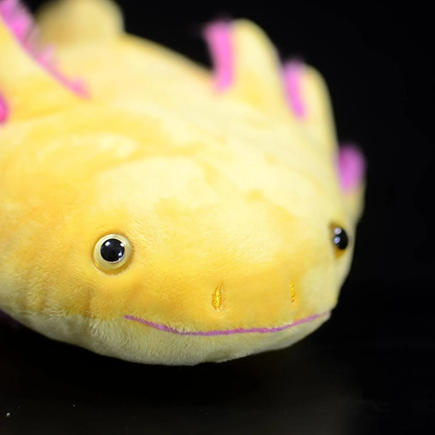 ZHONGXIN MADE Simulation Axolotl Plush Toy-20 Soft Realistic Yellow Axolotl Fish Lizard Creepy Stuffed Animals Cute Yellow Reptilian Toys Real Plushie Toy, Unique Plush Gift Collection for Kids
