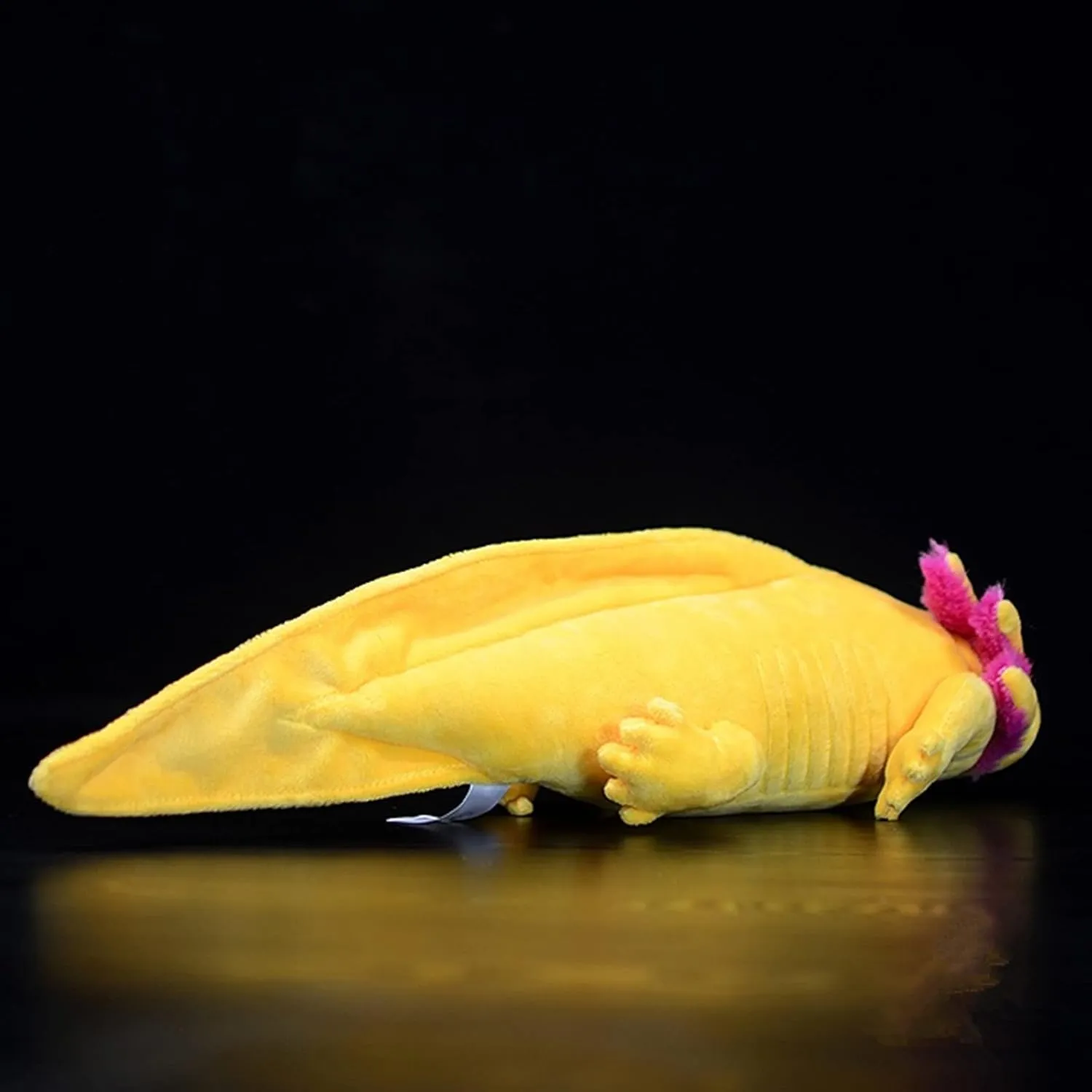 ZHONGXIN MADE Simulation Axolotl Plush Toy-20 Soft Realistic Yellow Axolotl Fish Lizard Creepy Stuffed Animals Cute Yellow Reptilian Toys Real Plushie Toy, Unique Plush Gift Collection for Kids