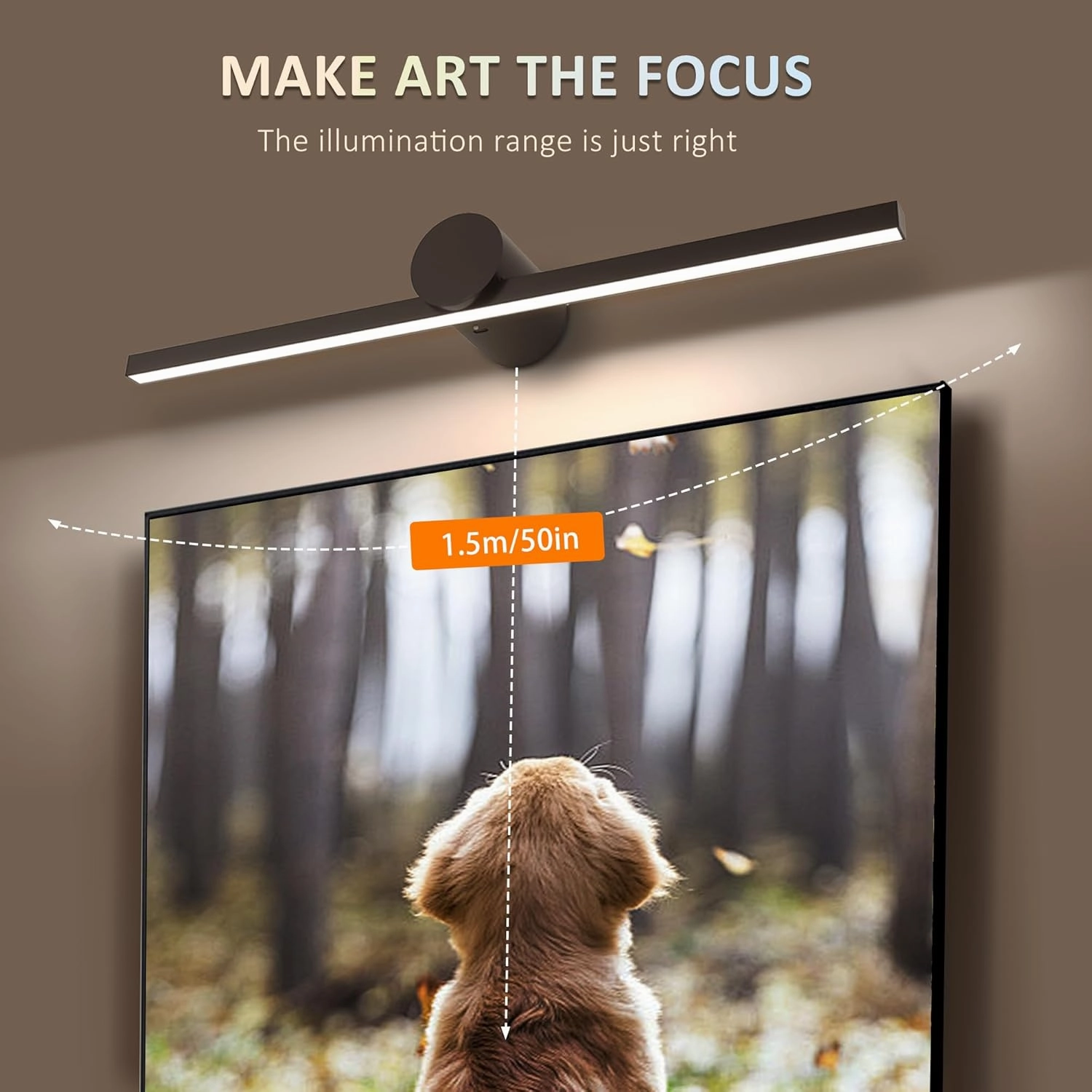 ZitoStory Battery Operated Picture Light with Remote,Wireless Dimmable Art Lights for Paintings Rechargeable Gallery Light Artwork Lighting for Canvas, Portrait (Black,16'' Inch)
